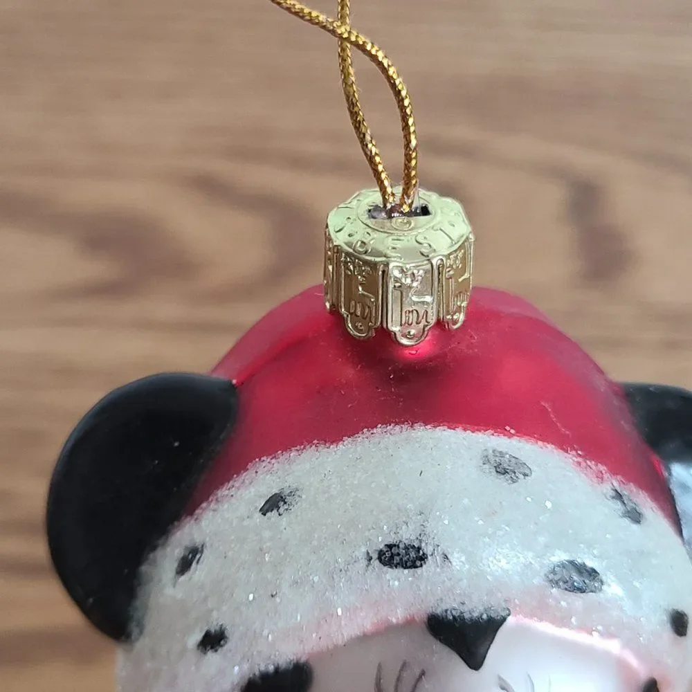 Disney Vintage Blown Glass Minnie Mouse and Mickey Mouse Nutcracker Ornaments